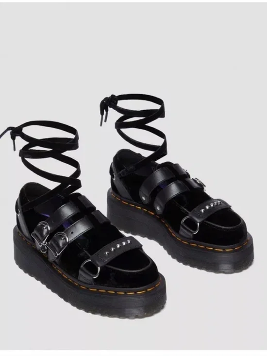 💐NWT💐 Dr Martens LIMITED EDITION RAMSEY WEDNESDAY PLATFORM CREEPERS - size 8 - Picture 2 of 14
